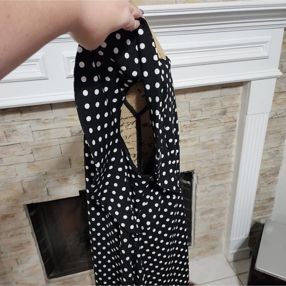 Lane Bryant black & white polka dot dress Flutter sleeves plus size 18 20 2X new - Picture 3 of 6